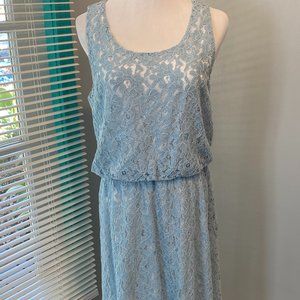 SOLD NWT Stitch Fix Pixley Scarlett light/baby blue lace applique dress Large